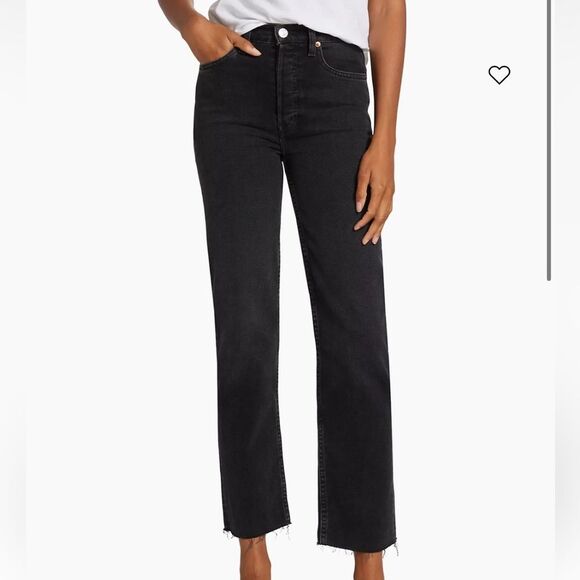 RE/DONE 70s Stove Pipe Jeans in Washed Noir, 27 - Picture 2 of 9